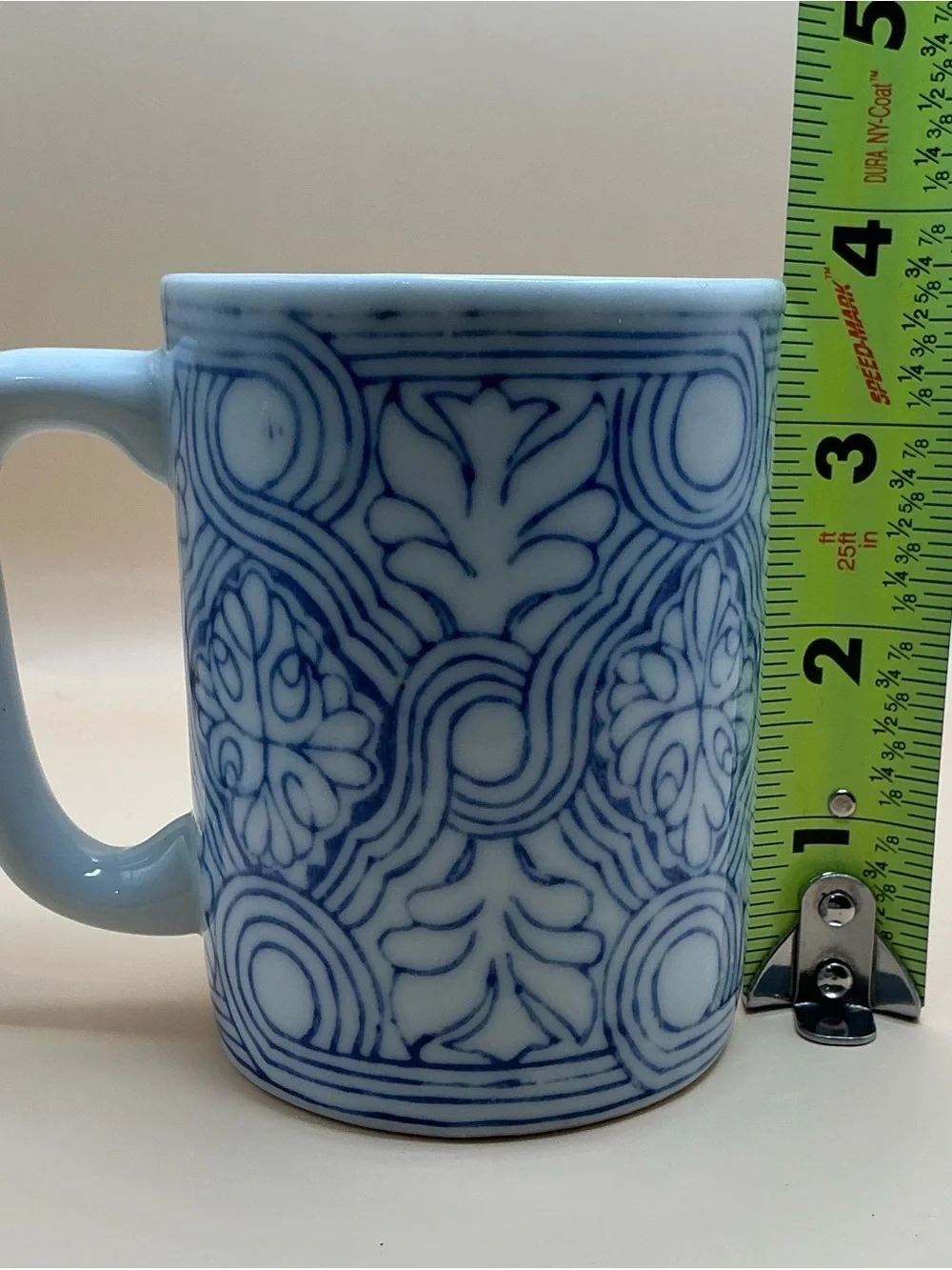 Pier 1 Vintage Blue & White Geometric Mug Set (2)
